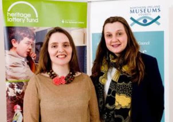 Curator at Mid-Antrim Museums Service Jayne Clarke and Beth Frazer.  INCT 20-730-CON