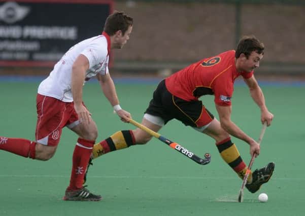 Action from Banbridge's 5-3 victory over Cookstown last weekend. Paul Byrne
