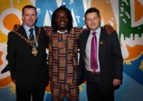 The mayor of Coleraine, councillor George Duddy, pictured at the WOMAD showcase in Coleraine.
