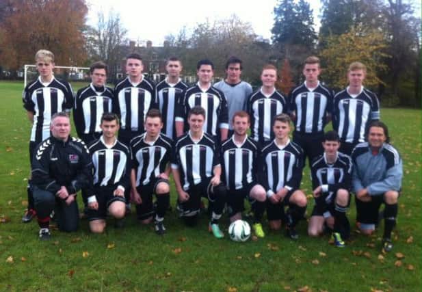 The SERCE football team line-up before hitting nine goals past Erne Integrated College.