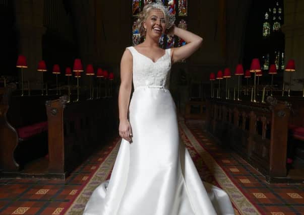 St Columb's Cathedral will be the unique setting for a showcase of top wedding designers this Friday including a superb selection as chosen by Ciara Duddy (pictured) the local woman behind Beautiful Day Bridal Cottage in Greysteel.