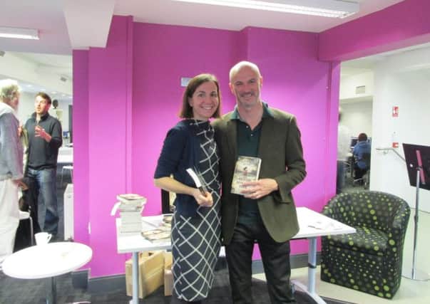 Author Anthony Quinn with his wife Clare at Dungannon Library