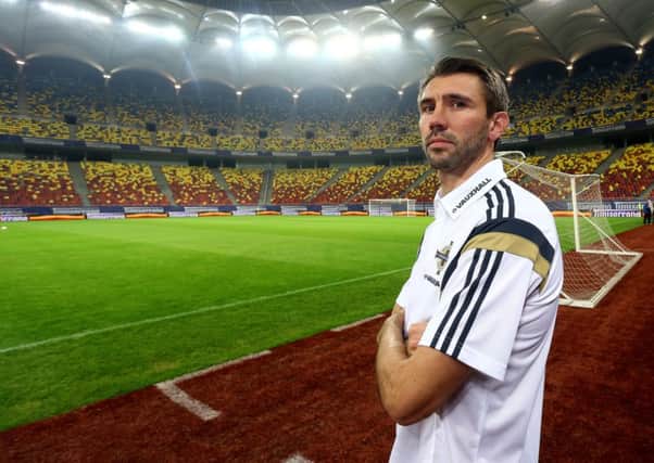 Gareth McAuley pictured at the Arena Nationala in Romania ahead of tonight's Euro 2016 qualifier. Photo: Presseye