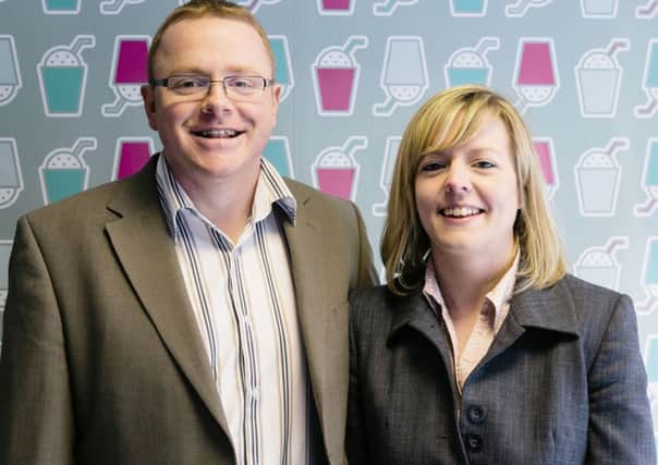 Brian and Claire McRandal from Larne, founders of The Cookie Box.  INLT 47-676-CON
