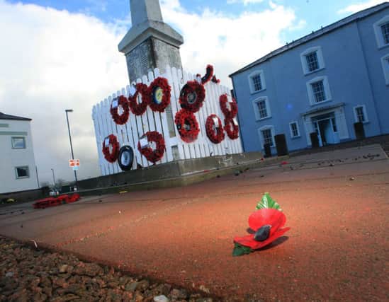 Damage at the Ballycastle cenotaph