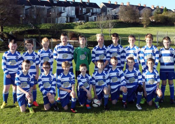 Northend Under 13 pictured in their new strip sponsored by Hunky Dorys. INBT47-240AC