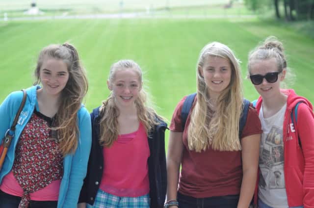 Some of the girls from Banbridge Academy who went on a school trip to the Battlefields in Europe