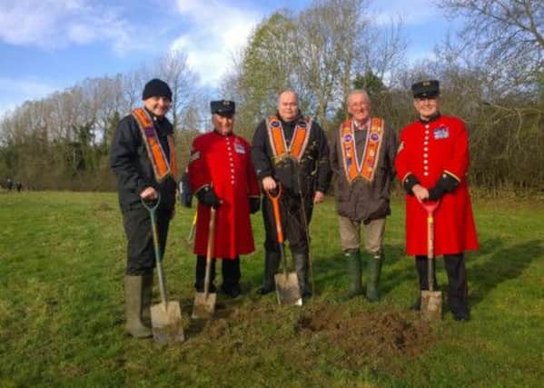 Tree planting: David Ramsey, Paddy Fox,  Ian Fulton  David Canning and Walter Swan at Centenary Wood.