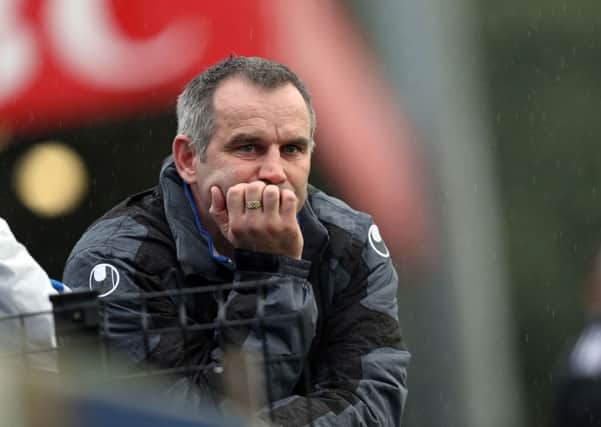 Ballymena United manager Glenn Ferguson was left to rue the delay in Saturday's game at Warrenpoint. Picture: Press Eye.