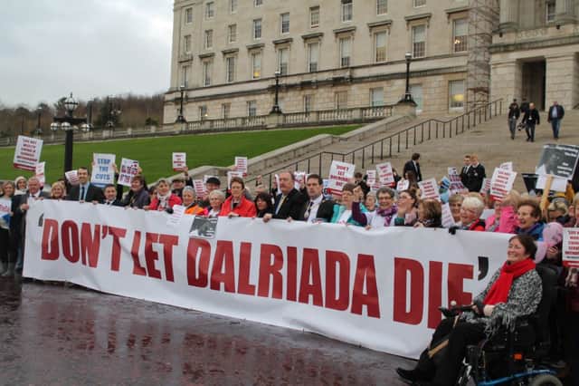 Ballycastle SDLP Councillor and Chairman of Moyle Council Dónal Cunningham has led a protest delegation to Stormont in advance of a debate on Health Cuts. INBM48-14