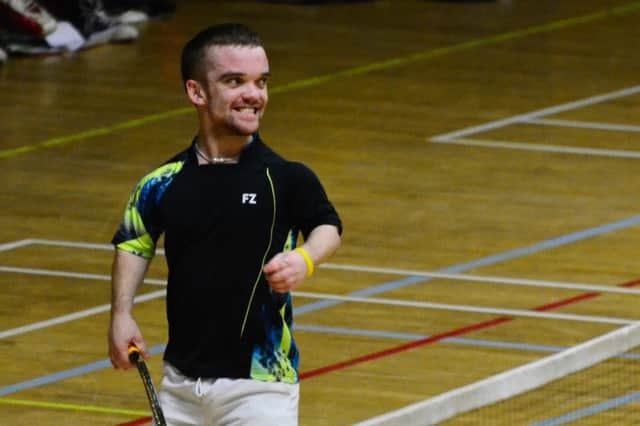 Niall McVeigh can afford himself a grin after beating European Champion Andrew Martin and Kryten Coombs to clinch the Irish Para Championship title at Alpha.