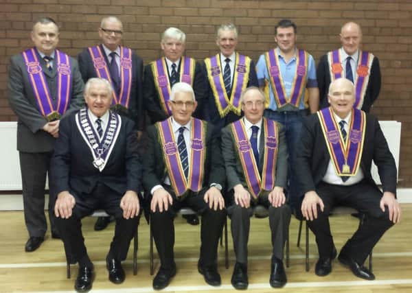 The Grand Master of the Grand Royal Arch Purple Chapter of Ireland, Worshipful Brother Norman Bell, was amongst the large attendance at the City of Londonderry election of officers in Newbuildings on Wednesday.