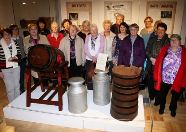 Local ladies pictured at The Braid Museum for the exhibition "Rural Life in the 1940's", as part of their project "Farming wifes memories within the Glens of Antrim", funded by the Northern Health Trust and delivered by the Reminiscence Network Northern Ireland. INBT48-201AC