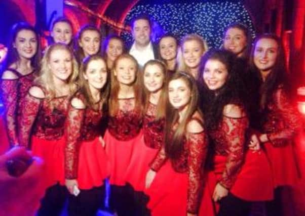 Innova dancers with comedy legend Jason Manford. INCR48-109