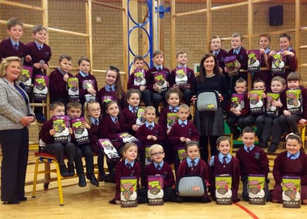 Bubblebum founder Grainne Kelly with twins and triplets at St John's.