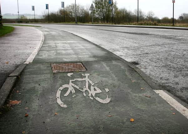 One of the cycle paths in Ballymena. INBT49-217AC