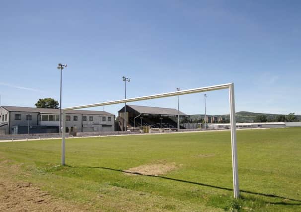 Plans are currently underway for ground development at Lisburn Distillerys New Grosvenor stadium. Plans include converting the pitch to a 3G pitch in the next couple of years. Picture - David Hunter.