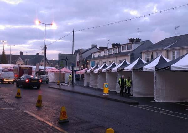 Everything is in place for the start of the Christmas Market in Magherafelt town centre