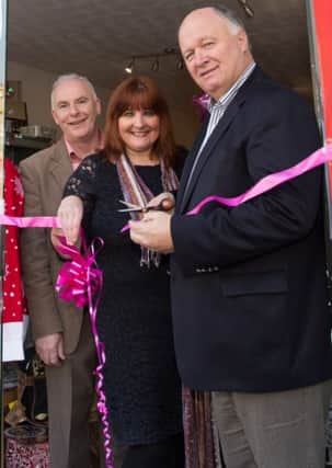 David Simpson MP at the opening of the new Banbridge business
