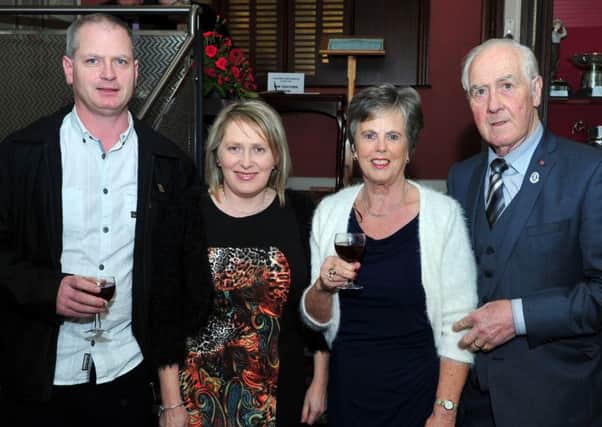 Enjoying the Friends of the Somme Mid-Ulster Branch 20th Anniversary celebrations were Derek, Catherine, Anne and Tom McKinney.INMM4914-353
