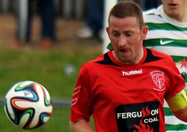 Larne skipper Paul Maguire scored the only goal of the game against Dergview.
