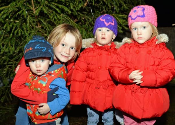 Alfie, Billie, Katie and Lillie Reid attended the Glenarm Christmas tree switch on. INLT 50-057-PSB