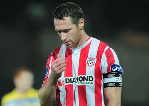 Barry Molloy, is disappointed to be leaving the Brandywell, but cant wait to get started at Crusaders. Picture by Margaret McLaughlin
