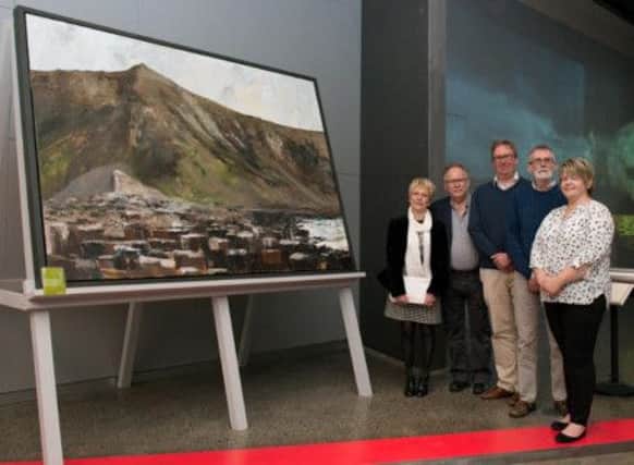 Pictured (L-R) are: Anne and Stephen Butcher, Max Bryant - National Trust, Maurice Orr, Artist, and Esther Dobbin - National Trust. INBM51-14S