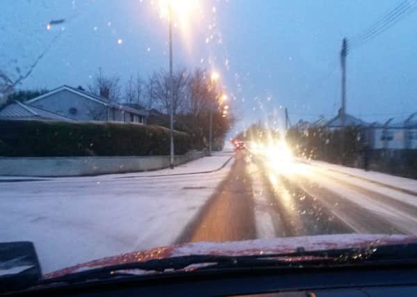 Ice and snow made driving difficult this morning for commuters in Londonderry