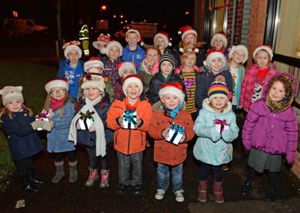 Children from the Antiville Community Care Centre after schools club choir pictured at the Antiville Christmas tree lighting up ceremony. INLT 51-008-PSB