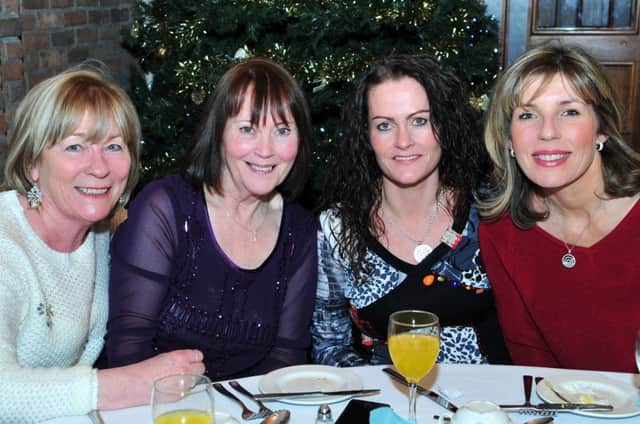 Captured by the Mail camera at the Alzheimer's Society Christmas dinner held in the Terrace Hotel were Ethna, Mary, Donna and Orla.INMM5114-368