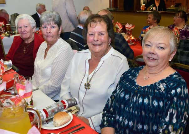 These lovely ladies looked forward to a great Christmas dinner at the Kells n Connor Buffs Club OAP's event last week. INBT 51-833H