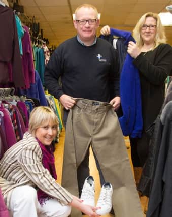 SUITS YOU SIR. Ballymoney Borough Council Recycling Officer, Declan Donnelly, who has pledged to avoid buying new clothes for the next 12 months, and shop instead in local charity shops. The venture is to help promote textile recycling in the area.INBM52-14 061SC.