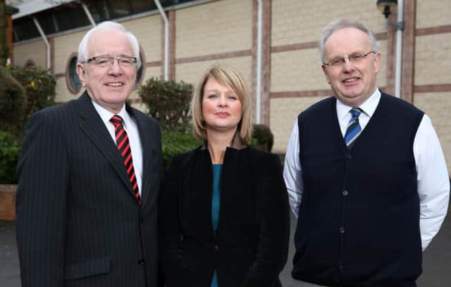 Pictured at the recent 'Visit Lisburn Network' event are speakers: (lr) Alderman Allan Ewart, Chairman of the Council's Economic Development Committee; Leah McStravick, Business Coach and Jim Murray, Sports Services Manager, Lagan Valley LeisurePlex.