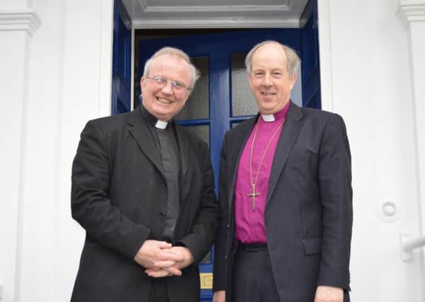 The Right Rev Ken Good, Church of Ireland Bishop of Derry and Raphoe, left, and Most Revd Donal McKeown,Roman Catholic Bishop of Derry.