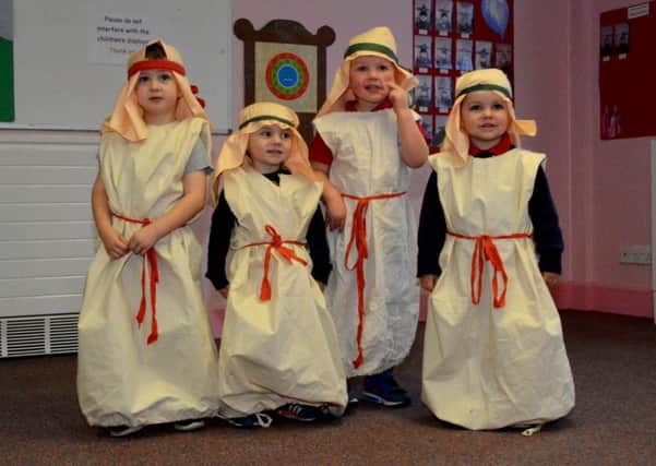 The shepherds from the Woodburn Play Group Nativity. INCT 52-112-GR