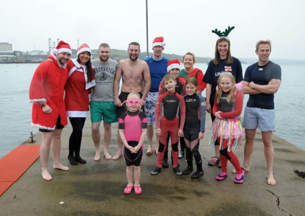 Some of the brave swimmers before the start INLT 01-207-A