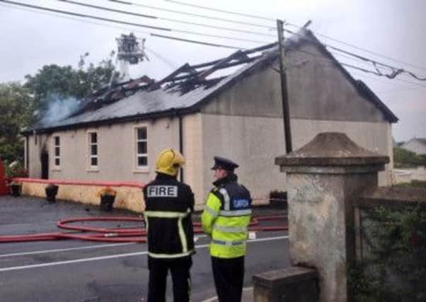 This arson attack on an Orange Hall in Newtoncunningham was not included in the PSNI figures because the attack took place in the Republic of Ireland