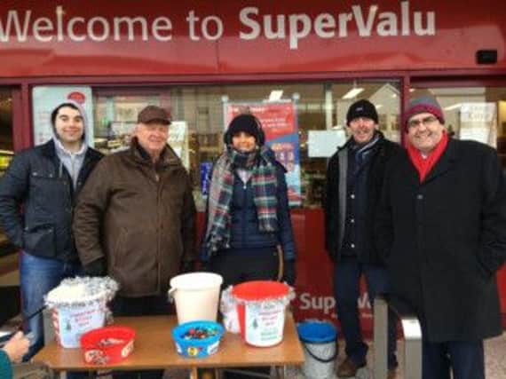 Wrapped up warm at this years sit-out in Banbridge are (left to right): David Cassells, David Simpson MP, Leah Cassells, Cllr Junior McCrum, Stephen Moutray MLA.