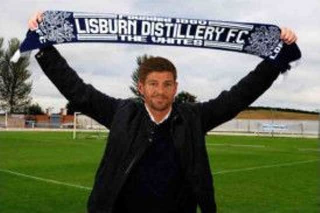 Will Steven Gerrard sign for Lisburn Distillery?