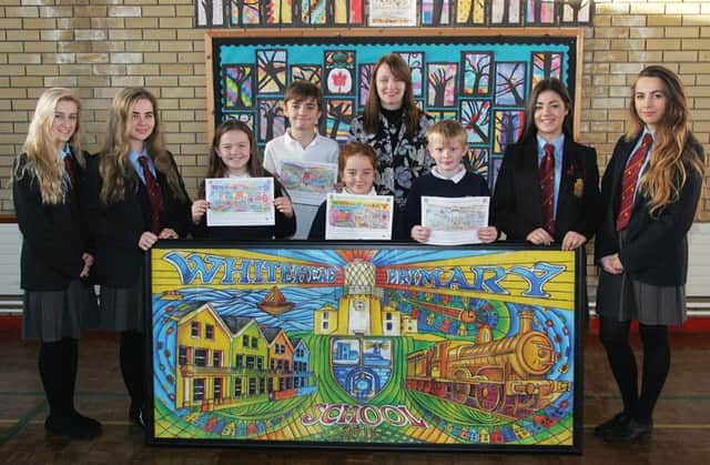 Whitehead Primary School has taken possession of a new piece of art after a project with young artists from Downshire School. INCT 01-759-CON
