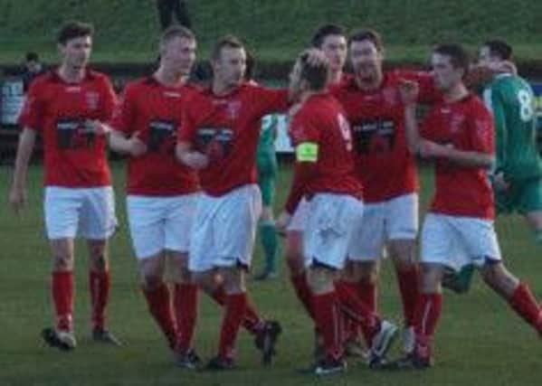 Larne skipper Paul Maguire scored twice from the spot against Dundela. Photo: Andrew Scullion