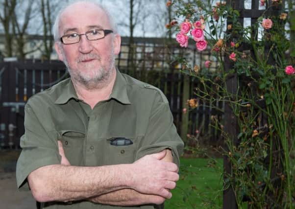 Tony McEwan in his garden - he needs brown bin but council won't give him one. INLM0215-432