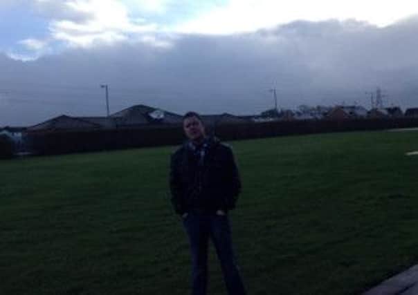 Paul Hughes of the Enagh Youth Forum (EYF) at the site of the proposed new MUGA pitch in Strathfoyle.