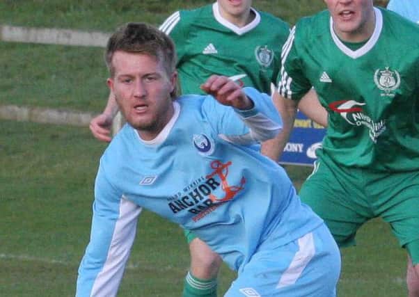 Alan Vauls who was sent off in his debut for Portstewart on Saturday.PICTURE MARK JAMIESON.