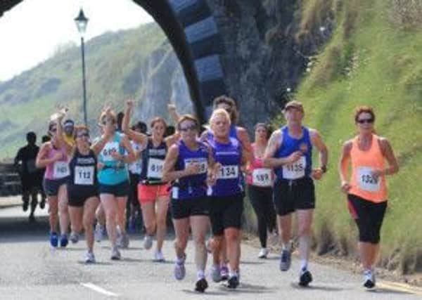 Runners taking part in the Larne Half Marathon.