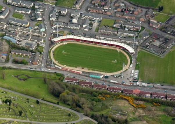 Aerial view of the Brandywell Sports Stadium.  Picture taken by Aveen Peoples. 3004Ap1