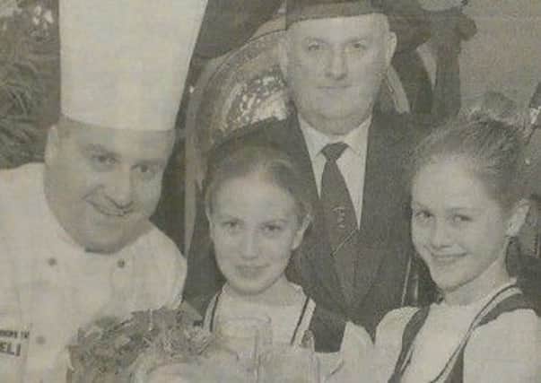 Magherafelt chef Sean Owens with members of the Highland Country Dancing Group at Cookstown and Magherafelt Lions Club Burns Supper in 2005.