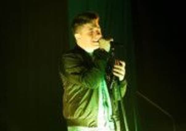 Former X-Factor finalist Nicholas McDonald performs at Carrick College.  INCT 03-731-CON