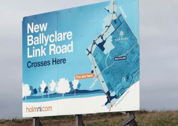 The Ballyclare relief road plan was shelved after housing developer Holm NI ceased trading last year.